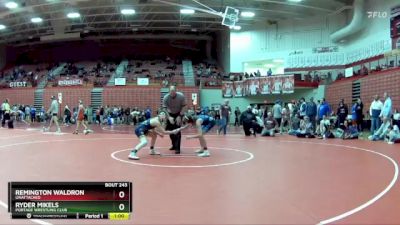 90 lbs Cons. Round 2 - Ryder Mikels, Portage Wrestling Club vs Remington Waldron, Unattached