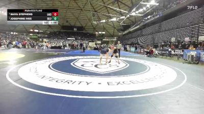 Girls 3A 145 lbs Semifinal - Josephine Ives, Bellevue (Girls) vs Maya Stephens, Lakes (Girls)
