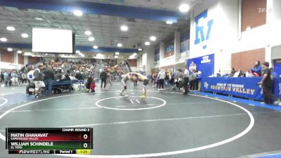 175 lbs Champ. Round 3 - William Schindele, El Toro vs Matin Ghanavat, Capistrano Valley