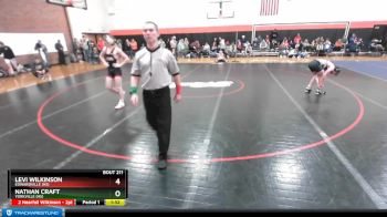 120 lbs Cons. Round 3 - Levi Wilkinson, EDWARDVILLE (HS) vs Nathan Craft, YORKVILLE (HS)