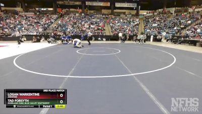 5A-175 lbs 3rd Place Match - Tad Forsyth, Overland Park-Blue Valley Southwest vs Logan Warkentine, Andover