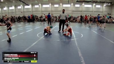 64 lbs Round 7 (8 Team) - Reagan Brown, All American vs Owen Michael, Contenders WA Green