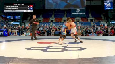 132 lbs Semis - Brian Grabner, AK vs Josiah Boyden, GA