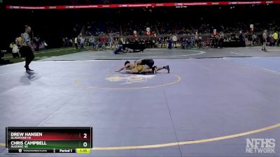 D3-126 lbs Quarterfinal - Drew Hansen, Gladstone HS vs Chris Campbell, Algonac HS