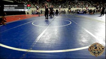 85 lbs Quarterfinal - Marley Rae Davis, Team Tulsa Wrestling Club vs Masen Harms, Noble Takedown Club