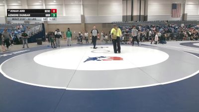 63 lbs Cons. Sub-rd Of 16 - Jonah Ard, Maurer Coughlin Wrestling Club vs Azmere Dunbar, Milford Mill Wrestling