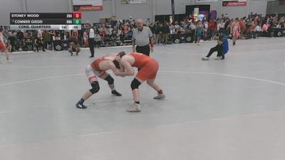 165 lbs Cons. Quarters - Stoney Wood, Sebolt Wrestling Academy vs Conner Giedd, Heartland Wrestling Academy