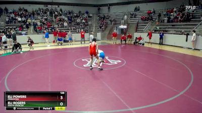 126 lbs Quarterfinal - Eli Powers, Princeton vs Eli Rogers, South Spencer