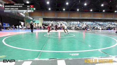 132 lbs 3rd Place - Azuan Gonzales-Rice, Inland Elite Wrestling Club vs Henry Arellano, California Grapplers