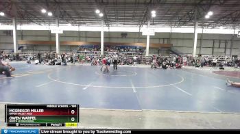 190 lbs Champ. Round 2 - McGregor Miller, Upper Valley Aces vs Owen Warfel, North Jr High Boise