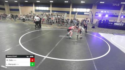 137 lbs Consi Of 16 #1 - Michael Dale, Grindhouse WC vs Luke Marquez, Wlv Jr Wrestling