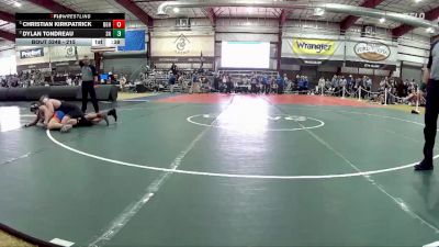 215 lbs Cons. Semi - Christian Kirkpatrick, Bishop Gorman HS vs Dylan Tondreau, SLAM! Nevada