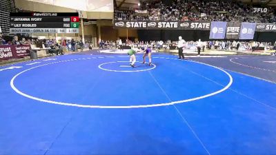 Girls 3A 115 lbs Champ. Round 1 - Lily Robles, Peninsula (Girls) vs Jayanna Ivory, Oak Harbor (Girls)
