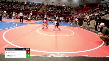 90 lbs Quarterfinal - Maxwell Price, Glenpool Youth Wrestling vs Allie McCall, Fort Gibson Youth Wrestling