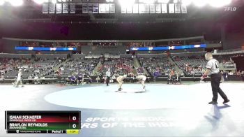 126 lbs 1st Place Match - Isaiah Schaefer, Evansville Mater Dei vs Braylon Reynolds, Brownsburg