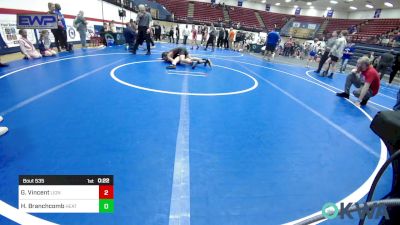88-92 lbs Consolation - Gage Vincent, Lions Wrestling Academy vs Hunter Branchcomb, Heat