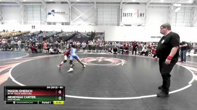 83 lbs Cons. Round 3 - Mason Emerich, BH-BL Youth Wrestling vs Nehemiah Carter, Unattached