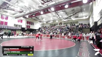 190 lbs Cons. Round 3 - Citlali Rodriguez, Santa Ana vs Emmale Americano, Hemet