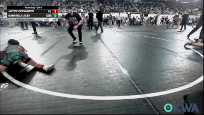 78 lbs Consolation - Jaycee Cervantes, F-5 Grappling vs Gabriella Alba, Cowboy Wrestling Club