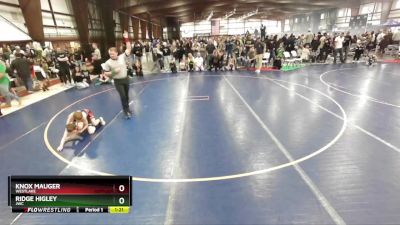 67 lbs Semifinal - Knox Mauger, Westlake vs Ridge Higley, JWC