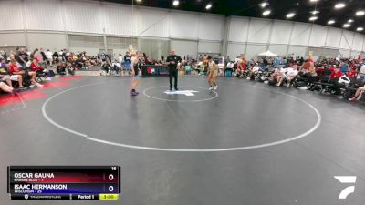 100 lbs 4th Wrestleback (16 Team) - Oscar Gauna, Kansas Blue vs Isaac Hermanson, Wisconsin