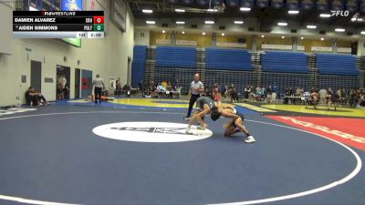 141 lbs Quarterfinal - Aiden Simmons, Cal Poly vs Damien Alvarez, California Baptist