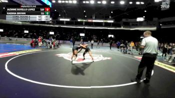 Girls 130 lbs Cons. Round 5 - Jazmine Botello Lopez, Toppenish (Girls) vs Raenna Brown, Silas (Girls)