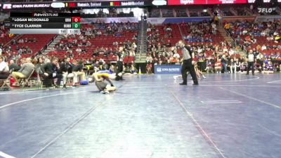 2A-138 lbs 5th Place Match - Tyce Clarken, Humboldt vs Logan McDonald, Grinnell