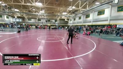 70 lbs Quarterfinal - Layf Skadberg, Independent vs Emerson Sine, Dakota Boyz Wrestling Club