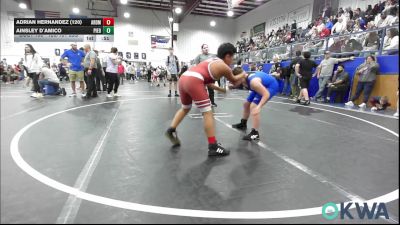 120/131 lbs Rr Rnd 1 - Adrian Hernandez (120), ARDMORE TAKEDOWN CLUB vs Ainsley D`Amico, Piedmont