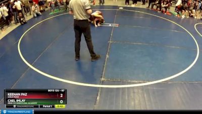 87 lbs Cons. Round 4 - Cael Imlay, Iron Co Wrestling Academy vs Keenan Paz, Gold Rush