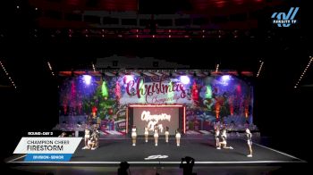 Champion Cheer - Firestorm [2023 L4 Senior Day 2] 2023 Spirit Celebration Christmas Grand Nationals