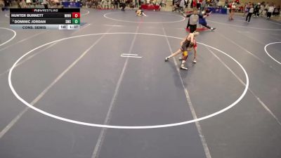 16U - 100 lbs Cons. Semis - Hunter Burnett, Minnesota vs Dominic Jordan, Shakopee Mat Club