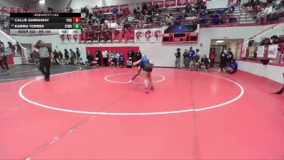 HS 105 lbs Cons. Round 2 - Karina Torres, STILLWATER vs Callie Gannaway, PIEDMONT