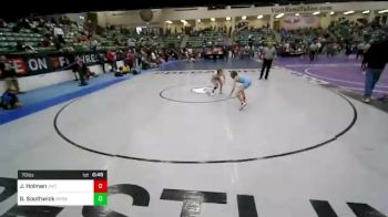 70 lbs Consi Of 8 #2 - Jack Holman, JWC vs Gage Southwick, Wasatch Wrestling Club