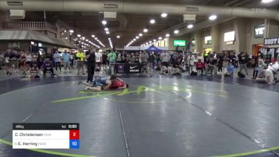 48 kg Rnd Of 32 - Carew Christensen, Iowa vs Eli Herring, Pennsylvania