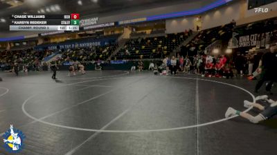 120 lbs Champ. Round 2 - Chase Williams, Iowa City, City High vs Karsyn Redeker, Staley