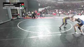 175 lbs Cons. Round 2 - Thomas Dieringer, Ozaukee vs Kameron Davis, Elcho