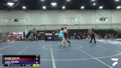 225 lbs Placement Matches (8 Team) - Alysse Phillips, California Red vs Ciara Monger, Colorado