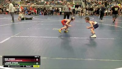 65 lbs Cons. Round 2 - Landis Synak, Norris Wrestling Club vs Roc Rhees, Greater Heights Wrestling