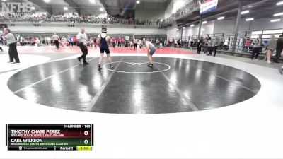 140 lbs Champ. Round 1 - Timothy Chase Perez, Willard Youth Wrestling Club-AAA vs Cael Wilkson, Higginsville Youth Wrestling Club-AA