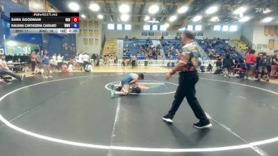 130 lbs Finals (2 Team) - Daliana Cartagena Casiano, Wellington WC vs Sara Goodman, Black Hive