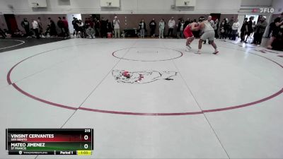 215 lbs Champ. Round 1 - Mateo Jimenez, St Francis vs Vinsint Cervantes, San Benito