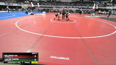 113 lbs Champ Round 1 (16 Team) - Carter Martin, Westfield vs Willmont Kai, Whitehall