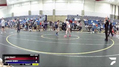 92 lbs Semifinal - Jude Pratt, IN vs Vannak Khiev, IL