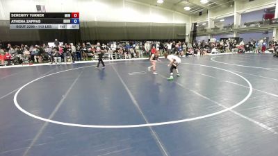 115 lbs Cons. Quarters - Athena Zappas, Built By Brunson Wrestling vs Serenity Turner, Moyer Elite Wrestling