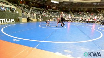 67 lbs Round Of 16 - Tsu-tli Christie-Vangen, Hilldale Youth Wrestling Club vs Emeree Calkins, Pawhuska Elks Takedown