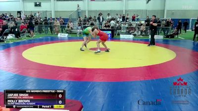 50kg Cons. Semi - Japjee Singh, Canadian Mal Wrestling vs Molly Brown, Island Wrestling Academy