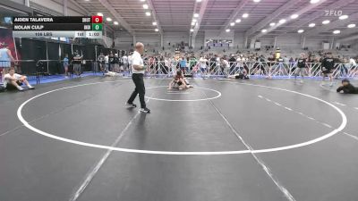 106 lbs Quarterfinal - Aiden Talavera, Team Shutt Rioux - HSB vs Nolan Culp, Indiana Outlaws Black - HSB