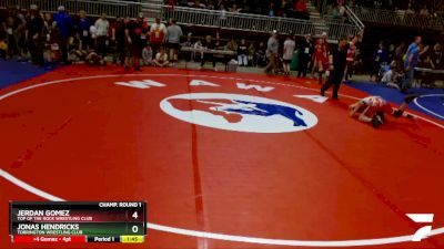 87 lbs Champ. Round 1 - Jerdan Gomez, Top Of The Rock Wrestling Club vs Jonas Hendricks, Torrington Wrestling Club